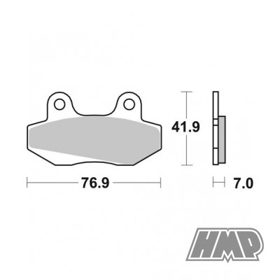 Pastilhas travão HONDA 50 / 75 / 80 NSR / MBK / NS1 / CB / CBX / CMX / FS / MBX / HYOSUNG / KYMCO / MZ / SYM WOLF / MF / DAELIM CITY / GARELLI / CAGIVA MITO / FACTORY / 103HF - SBS